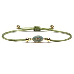 AAA Cubic Zirconia Greek Copper Evil Eye Charm Bracelet Women Girl CZ Blue Red String Luck Protect Creative Luxury Jewelry Gift