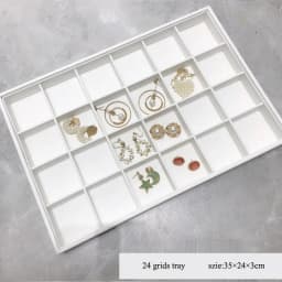 Classic White PU Leather Necklace Ring Earring Holder Jewelry Tray Series Jewelry Disply Jewellery Organizer Box