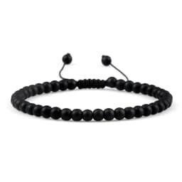 4mm Stone Beads Adjustable Bracelet For Men Natural Tiger Eye Lava Chalcedony Onyx Woven Bracelets Women Yoga Jewelry Pulseras