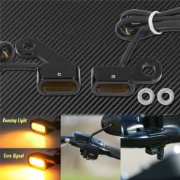 Motorcycle 2Pcs LED Turn Signal Indicators Amber Running Lights Mini Lamp E Mark For Harley Sportster XL883 1200 72 48 2004-2024