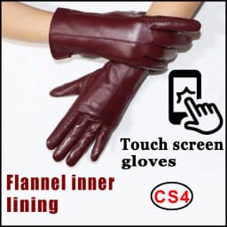 Genuine Sheepskin Gloves Women's Winter Warm Thickened Thin Touch Screen Leather Gloves Outdoor Riding High-end Fashion New 2026