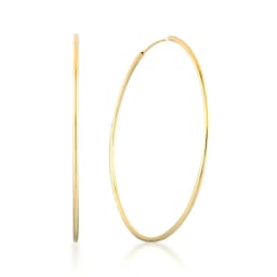 925 Sterling Silver Ear Buckle New Women Hoop Earrings Big Circle 57mm High Quality Jewelry For Fashion Ladies Birthday Gifts
