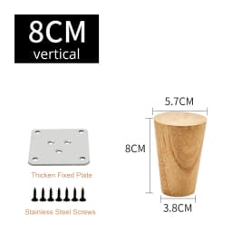 KAK 4pcs Solid Wood Furniture Leg Table Feets Wooden Cabinet Table Legs Fashion Furniture Hardware Replacement for Sofa Bed