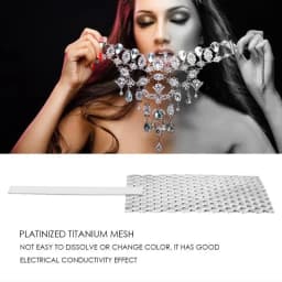 20x5cm Titanium Mesh Rhodium Electroplating Tool Anode Rhodium Jewelry Gold Silver Plating Plater Tool With Handle for Jeweler