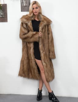 Winter Women Faux Fox Fur Long Coat Thick Full Sleeve Fluffy Luxury Fur Jacket Elegant Mujer Bontjas Warm Furry Shaggy Outerwear