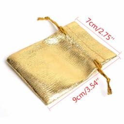 100pcs 5x7 7x9 9x12cm 11x16cm Drawstring Gift Bags Metallic Foil Organza Pouches Christmas Wedding Party Favour Gifts Candy Bags