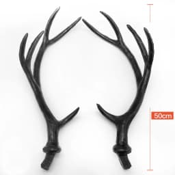 Black Pair Simulation Antlers Headwear Headband Artificial Deer DIY Accessories For Holiday Party Prop Birthday Christmas