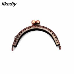 1 Piece 8.5 CM Size Double Bead Semicircular Metal Purse Frame Kiss Clasp Clutch DIY Bag Accessory