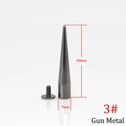 10pcs Metal Punk Spikes Cone Bullet Studs Rivets for Leather Craft Bag Garment Clothing Shoes DIY Parts Accessories