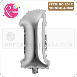16 Inch Silver Alphabet Number Letters Balloons Birthday Party Decorations Kids Foil Balloon New Year Party Wedding Decoration