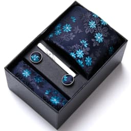 Top Quality 7.5 cm Business Ties Hanky Cufflink Set Tie Clips Green Necktie Corbatas For Men Wedding In Gift Box Slim Gravatas