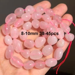 Natural Rose Quartz Beads Matte Pink Crystal Heart Faceted Round Loose Stone Beads for Jewelry Making DIY Handmade Bracelet