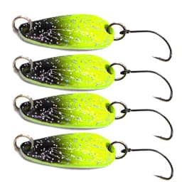 4pcs Mini Spoon Jig Trout Bass Winter Tackle Fishing Lure Set Metal Single Hook Spinnerbait Stream Artificial Bait Hard Wobbler