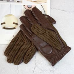 Men's Summer Motorcycle Riding Gloves Touch Screen Leather Driving Unlined Thin Goatskin 2025 New Style