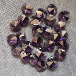 200pcs 14mm 2 hole Crystal Glass Octagon Beads For Chandeliers Parts Crystal Curtain Accessories Home Living Decoration