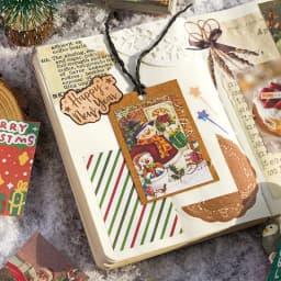 100sheets/lot Memo Pads Material Paper Christmas handwriting small book Junk Journal Scrapbooking Background Decoration