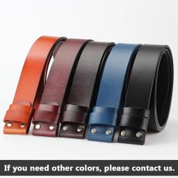 Men's Genuine Cowhide Leather Belt Without Buckle DIY Belt Accessories High Quality Wild Belts