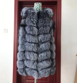 Winter Red Fox Fur Vest Female Real Long Women Red Fox Fur Waistcoat Natural Fox Fur Waistcoat Long