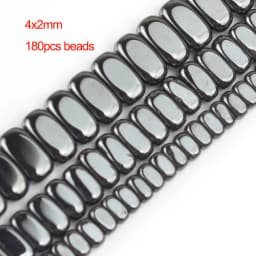Natural Stone Hematite Beads Flat Round Disc Oval Heart Square Circle Loose Spacer Beads For Necklace Bracelet Making