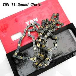 YBN Bicycle Chain Ultralight Black Gold Silver Half All Hollow 10 11 12 Speed Chain MTB Mountain Road Bike Chain for Shimano