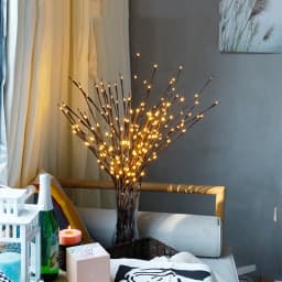 20 Bulbs LED Willow Branch Lights 77cm Vase Filler Willow Twig Home Christmas Party Garden Decoration Wedding Decorative Lights