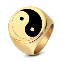 New Arrival Stainless Steel Pun Chia Tai Chi Yin Yang Gossip Ring For Men Fashion Finger Statement Jewelry Party Wholesale