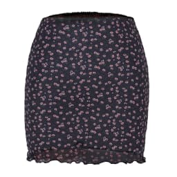Women's Skirt Floral Print Mesh Double Layer High-waisted Mini Skirts 2025 New Summer Streetwear Club Boydcon Vintage Y2K Skirt