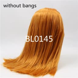DBS blyth doll icy RBL scalp wigs orange hair straight hair short hair DIY anime wig for custom doll