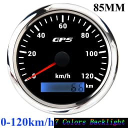 85mm GPS Speedometer Odometer Gauge 0-120MPH 160MPH 120KMH 200kmh with 7Colors Backlight For Car Boat Motorcycle Truck 12V/24V