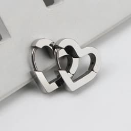 Fashion Personality Geometric Triangle Square Star Heart U Shape Hoop Earrings Men Women Stainless Steel Punk Piercing Jewelry