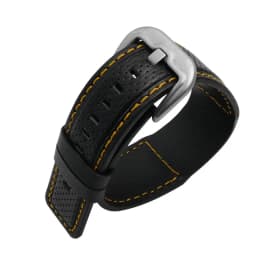 Simplicity leather watch band for Dietrich OTC-AO1 OT-3 waterproof 24mm watch strap black watch bracelet Cowhide wristwatches