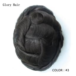0.12-0.14mm Injected Male Hair Prosthesis Injection Thin Skin Toupee Man Wigs Human Hair Men's Capillary Prothesis For Hair Loss