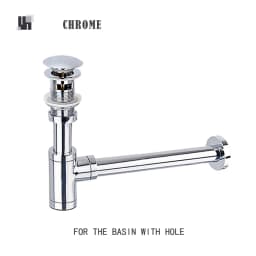 Bathroom Siphon Sink Drain Pipe Brass Deodorization Waste Bottle Trap Black Brushed Gold Chrome Pop Up Drain Stopper Rose Gold
