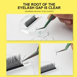 DeceMars YY Shape Black Brown Eyelashes Extensions Two Tip Lashes C/D Curl High Quality Idividual