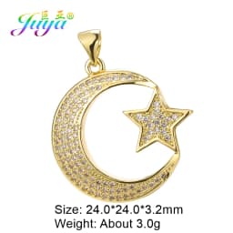 Juya DIY Jewelry Components Cz Paved Glitters Locket Heart Key Charm Pendant Accessories For Women Fashion Jewelry Making