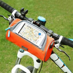 Customizable Mountain Bike Bicycle Bags Panniers Touch Screen Cycling Phone Bag Case Road Bike Front Tube Handlebar Cylinder Bag