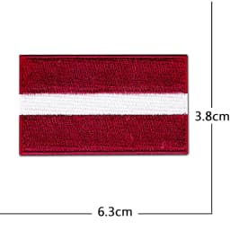 National Flag Computer Embroidery Patches Clothes Sticker Ironing Sew Applique Montenegro Northern Ireland Norway Poland Moldova
