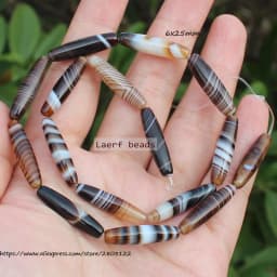 6-50mm Natural Coffe Botswana Agate Coffe Color Stripe agates Oval beads 15"/38cm , For DIY Jewelry making !