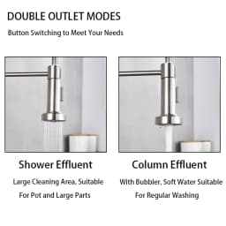 Spring Brushed Kitchen Sink Faucet Pull Down Sprayer Nozzle Single Handle Faucets Mixer Hot Cold Stainless Steel Modern