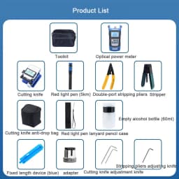 Fiber Optic Cold Splice Hot Melt FTTH Tool Set kit Optical Power Meter All-in-one Machine Wire Clamp Cleaver