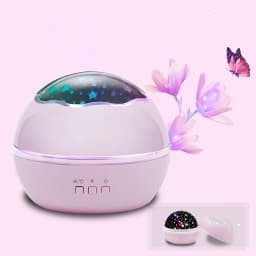 Kids Night Light 360° Rotating Starry Night Light Projector for Baby, Ocean Wave Projector for Kids Bedroom Decoration