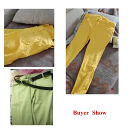 Women Color Pants Super Comfy Stretch Pull-On Classic Skinny Pants Ease Into Comfort Stretch Slim Pencil Trousers with Pocket