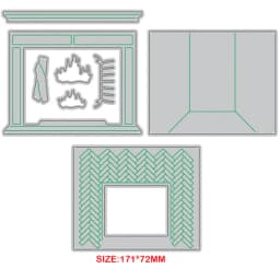 New Arrival Christmas Fireplace Frame Metal Cutting Dies for 2021 DIY Scrapbooking Greeting Cards Making Decor Crafts  Stencil
