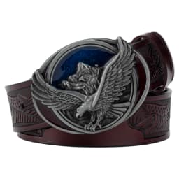 Spread Your Wings And Fly Eagle Buckle Genuine Leather Belt For Man