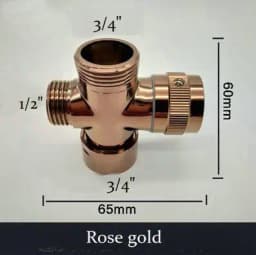 Bathroom Brass Diverter Valve 3 Way BSP 1/2' 3/4' 4/4/4 4/4/6 4/6/6 Shower Tee Adapter Adjustable Shower Head Faucet