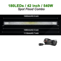 22 32 42 50 52'' Inch Straight Curved Led Light Bar Spot Flood LED Car Lights Offroad Driving Fog Lamp Truck 4x4 ATV UTV 12V 24V