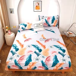 1 piece of bed sheet for bedroom 100%Polyeste Elastic Band Around bedding Fitted Sheet Only (excluding pillowcases)