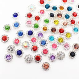 8mm-12mm Sunflower Silver Claw Sew On Rhinestones Glitter Crystals Stones Fabric Glass Beads DIY Sewing Rhinestones Crafts Gems