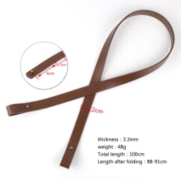 100CM PU Leather Single Shoulder Bag Strap Adjustable Crossbody Strap Accessories for Women DIY Knitting Bag