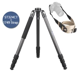 ST324CT/CF Professional 10 Layers Carbon Fiber Tripod for DSLR Camera Video Camcorder Birdwatching Heavy Duty Stand Bowl Adapter